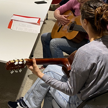 Séance de travail at. guitare